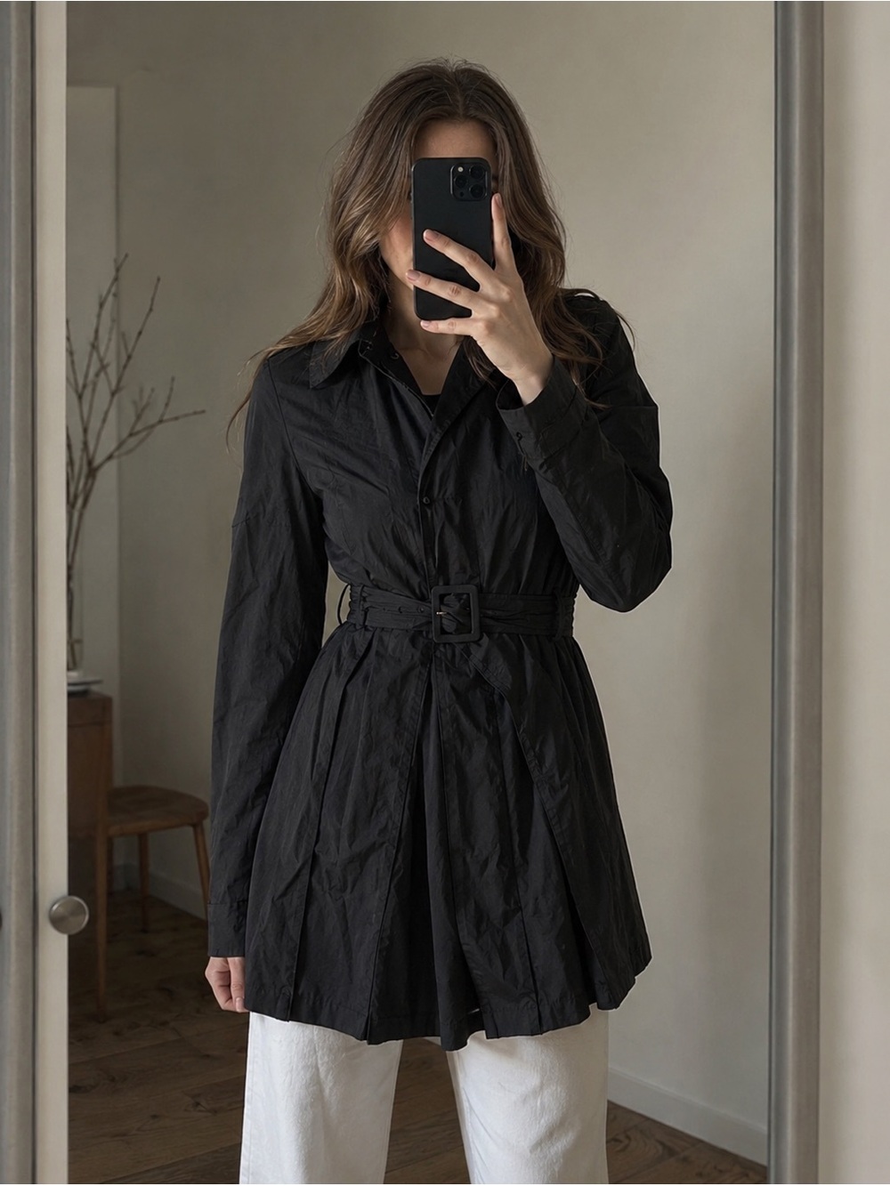 Armani Exchange Dark Trench Coat